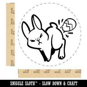 Funny Easter Bunny Laying Egg Self-Inking Rubber Stamp Crafting Planners