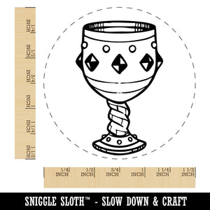 Goblet Chalice Bejeweled Medieval Cup Grail Self-Inking Rubber Stamp Crafting