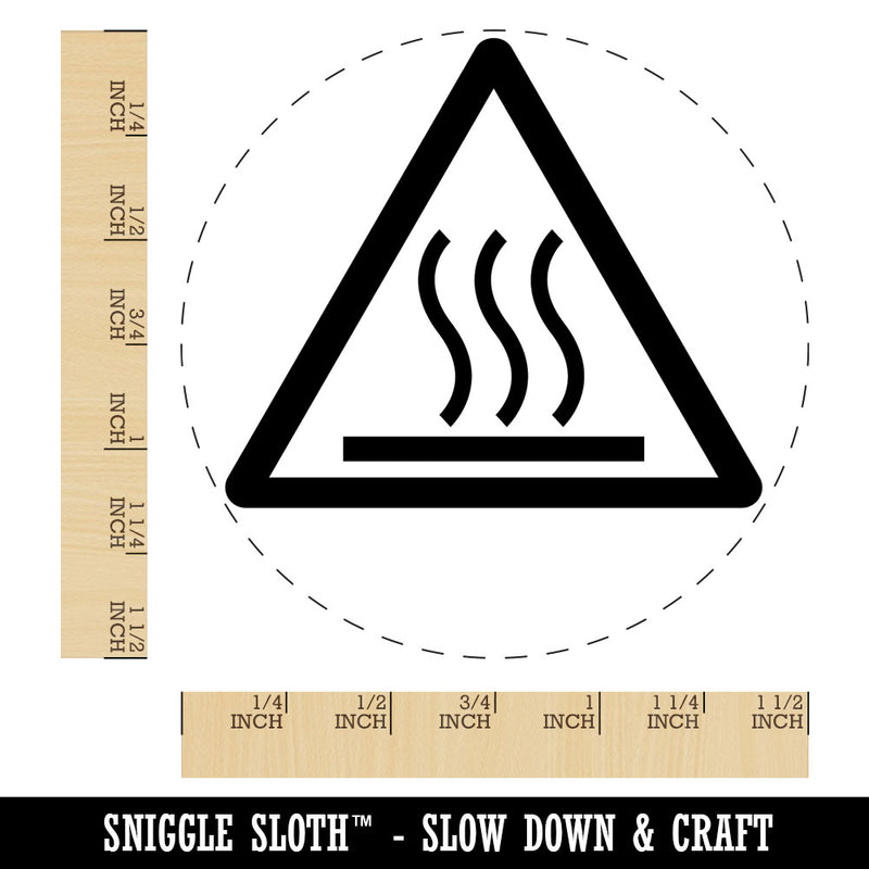 Hot Surface Warning Danger Sign Self-Inking Rubber Stamp Crafting Planners