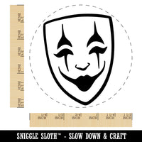 Jester Clown Joker Mask Smile Drama Self-Inking Rubber Stamp Crafting Planners