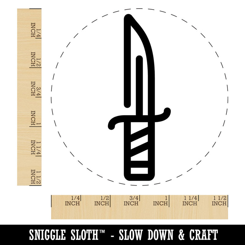 Line Drawing Knife Dagger Rogue Weapon Blade Self-Inking Rubber Stamp Crafting