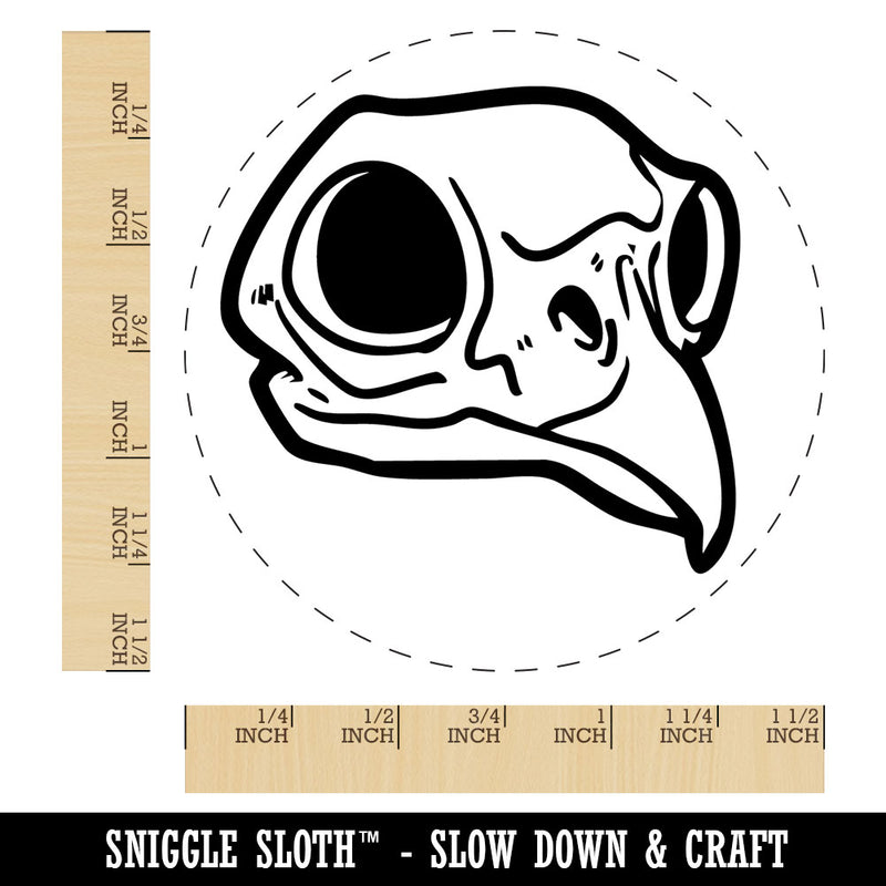 Owl Bird Skull Bones Skeleton Self-Inking Rubber Stamp Crafting Planners