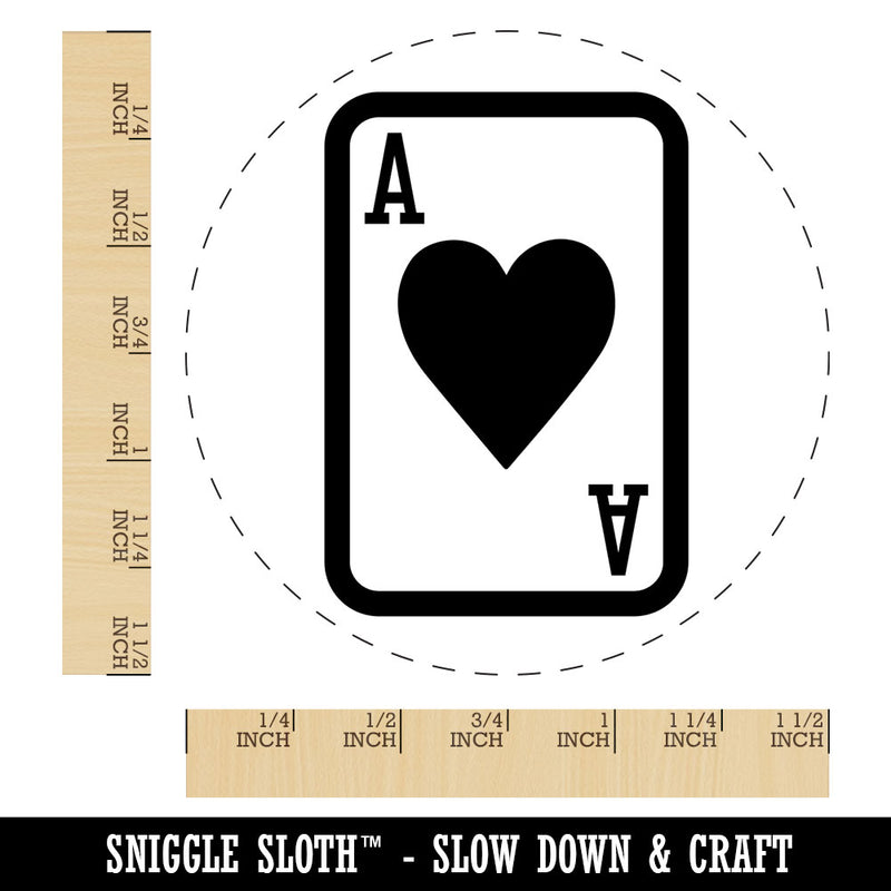 Playing Card Ace of Heart Self-Inking Rubber Stamp for Stamping Crafting Planner
