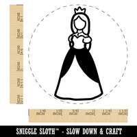 Regal Noble Princess Medieval Crown Self-Inking Rubber Stamp Crafting Planners