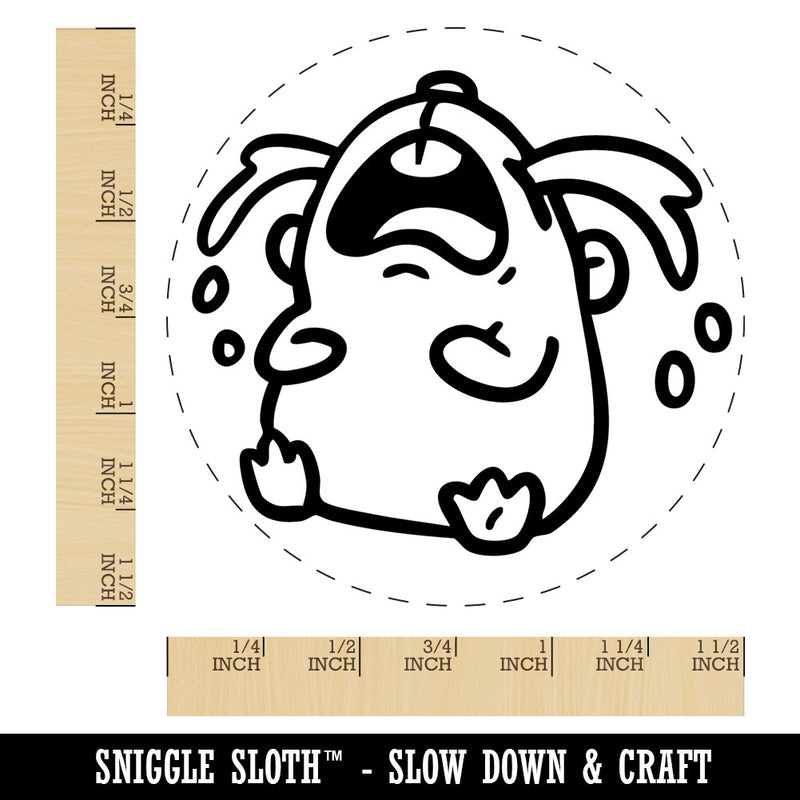Sad Crying Bawling Gerbil Hamster Rodent Critter Pet Self-Inking Rubber Stamp