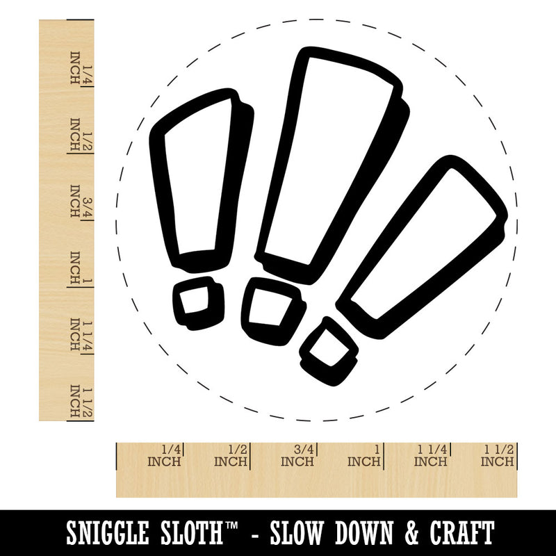 Shocked Surprised Startled Triple Exclamation Marks Self-Inking Rubber Stamp