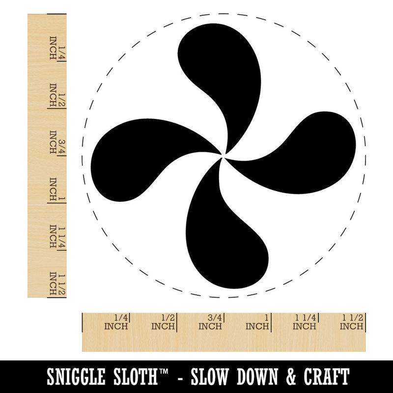 Simple Swirling Flower Self-Inking Rubber Stamp for Stamping Crafting Planners