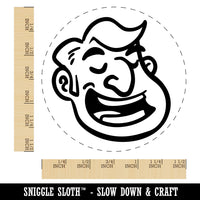 Smiling Talking Man Cartoon Head Self-Inking Rubber Stamp Crafting Planners