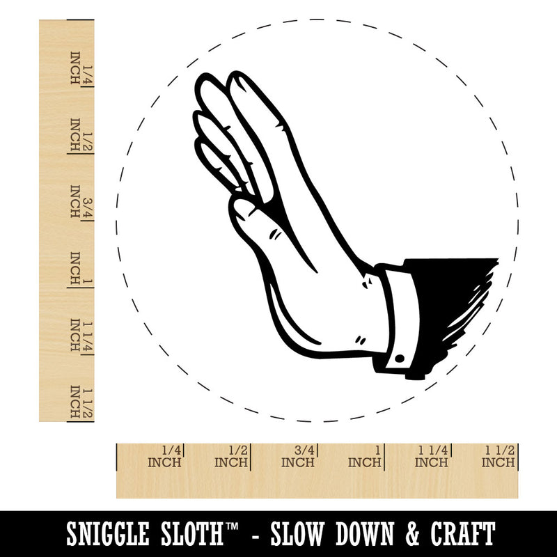 Stop Wait Halt Hand Gesture Self-Inking Rubber Stamp for Crafting Planner