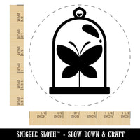 Taxidery Butterfly Insect In Glass Case Self-Inking Rubber Stamp Crafting