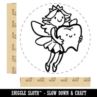 Tooth Fairy with Large Molar Flying Pixie Self-Inking Rubber Stamp Crafting