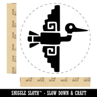 Tribal Southwestern Crane Bird Flying Self-Inking Rubber Stamp Crafting Planners