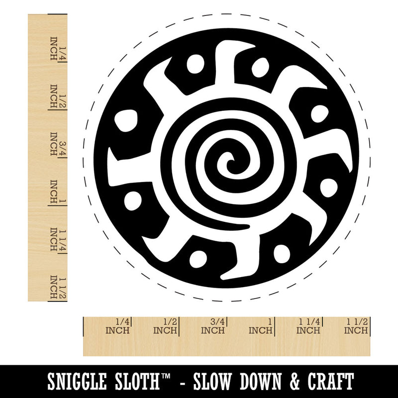 Tribal Southwestern Sun Star Ray Swirl Self-Inking Rubber Stamp Crafting Planner