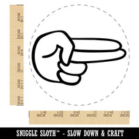 Two Finger Pointing Hand Self-Inking Rubber Stamp for Stamping Crafting Planners