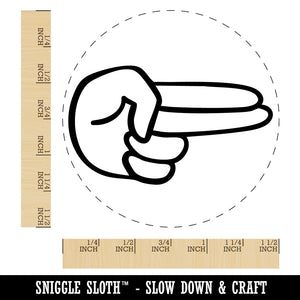 Two Finger Pointing Hand Self-Inking Rubber Stamp for Stamping Crafting Planners