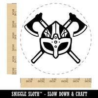 Viking Helmet Crossed Axe Norse Battle Self-Inking Rubber Stamp Crafting Planner