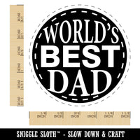 World's Best Dad Globe Father's Day Self-Inking Rubber Stamp Crafting Planners