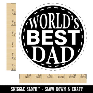 World's Best Dad Globe Father's Day Self-Inking Rubber Stamp Crafting Planners