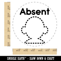 Absent Student School Self-Inking Rubber Stamp for Stamping Ink Stamper Crafting Planners