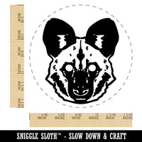 African Wild Dog Head Self-Inking Rubber Stamp for Stamping Ink Stamper Crafting Planners
