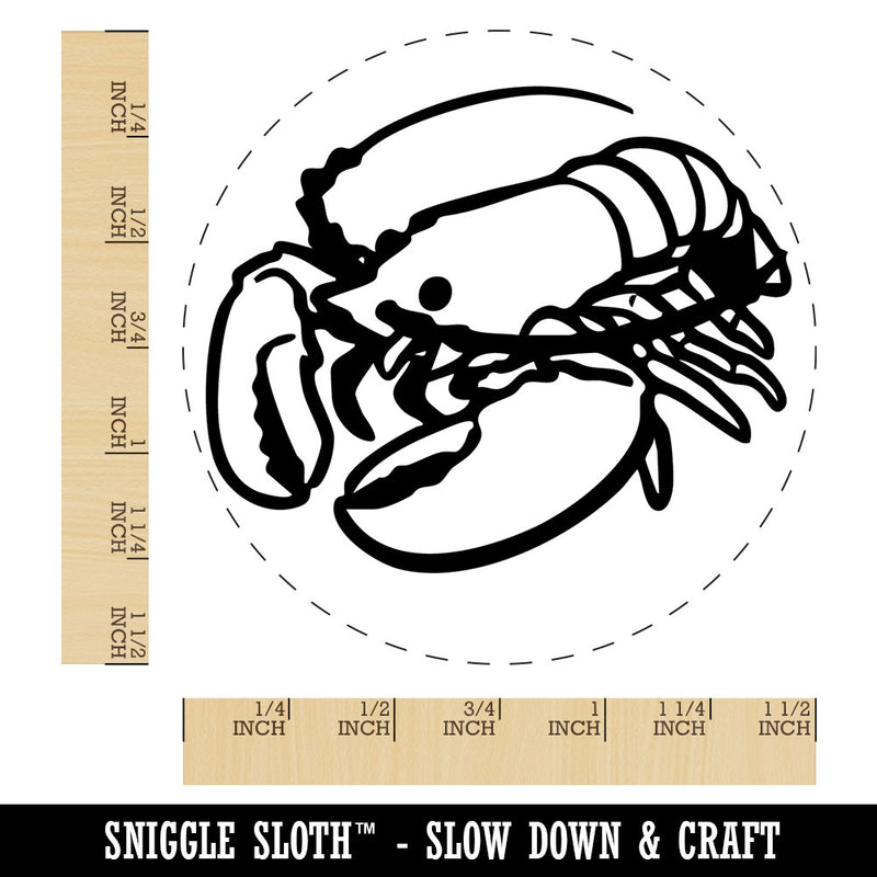 Awesome Atlantic Lobster Seafood Crustacean Self-Inking Rubber Stamp for Stamping Ink Stamper Crafting Planners