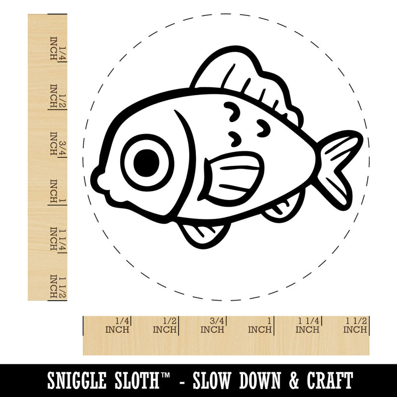 Baby Fish Cartoon Cute Big Eyes Self-Inking Rubber Stamp for Stamping Ink Stamper Crafting Planners