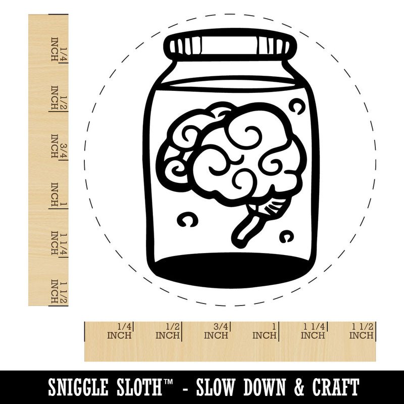 Brain In a Jar Science Fiction Scifi Self-Inking Rubber Stamp for Stamping Ink Stamper Crafting Planners