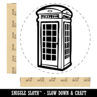 British Phone Booth Telephone Self-Inking Rubber Stamp for Stamping Ink Stamper Crafting Planners