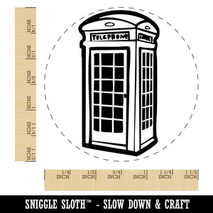 British Phone Booth Telephone Self-Inking Rubber Stamp for Stamping Ink Stamper Crafting Planners
