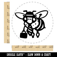 Busy Business Bee Bumblebee Briefcase Self-Inking Rubber Stamp for Stamping Ink Stamper Crafting Planners