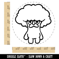 Cartoon Broccoli Funny Mustache Self-Inking Rubber Stamp for Stamping Ink Stamper Crafting Planners