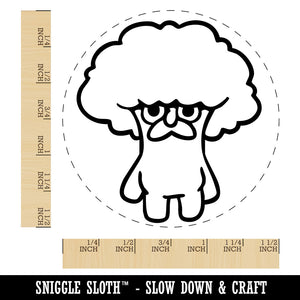 Cartoon Broccoli Funny Mustache Self-Inking Rubber Stamp for Stamping Ink Stamper Crafting Planners