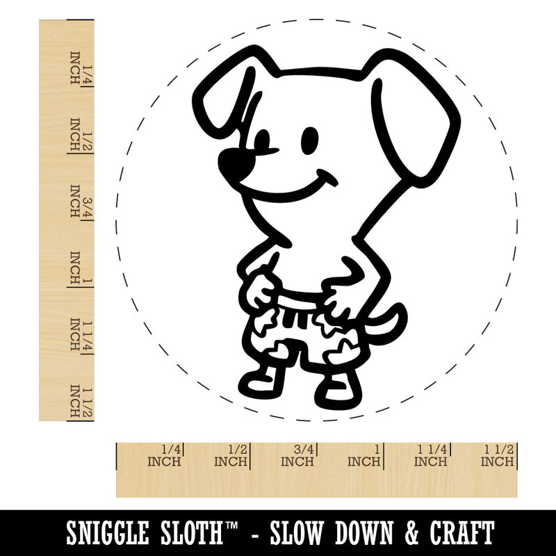 Cartoon Dog Summer Swimsuit Trunks Shorts Self-Inking Rubber Stamp for Stamping Ink Stamper Crafting Planners
