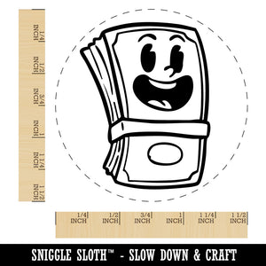 Cartoon Stack of Money Cash Happy Dollar Bill Self-Inking Rubber Stamp for Stamping Ink Stamper Crafting Planners