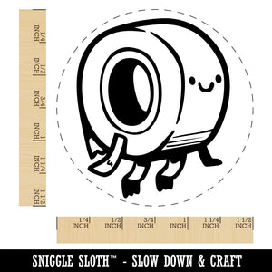 Cartoon Tape Roll Adhesive Cute Self-Inking Rubber Stamp for Stamping Ink Stamper Crafting Planners