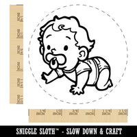 Crawling Baby Pacifier Diaper Toddler Child Self-Inking Rubber Stamp for Stamping Ink Stamper Crafting Planners