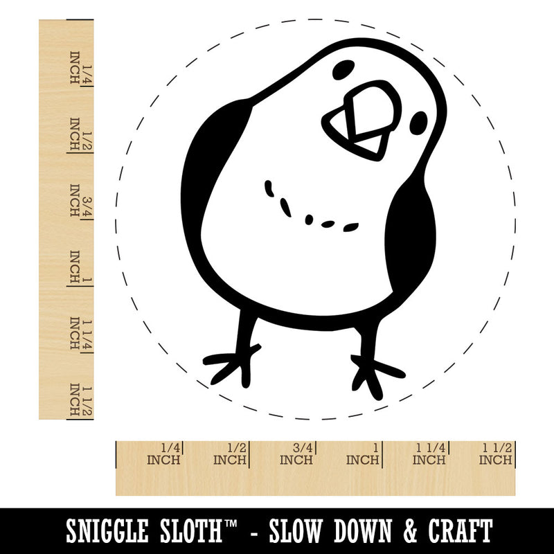 Curious Finch Bird Tilting Head Self-Inking Rubber Stamp for Stamping Ink Stamper Crafting Planners