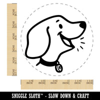 Cute Barking Dog Puppy Side Profile Self-Inking Rubber Stamp for Stamping Ink Stamper Crafting Planners