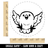 Cute Happy Excited Floating Bird Self-Inking Rubber Stamp for Stamping Ink Stamper Crafting Planners