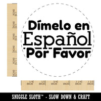 Dimelo en Espanol Por Favor In Spanish Please Teacher Stamp Self-Inking Rubber Stamp for Stamping Ink Stamper