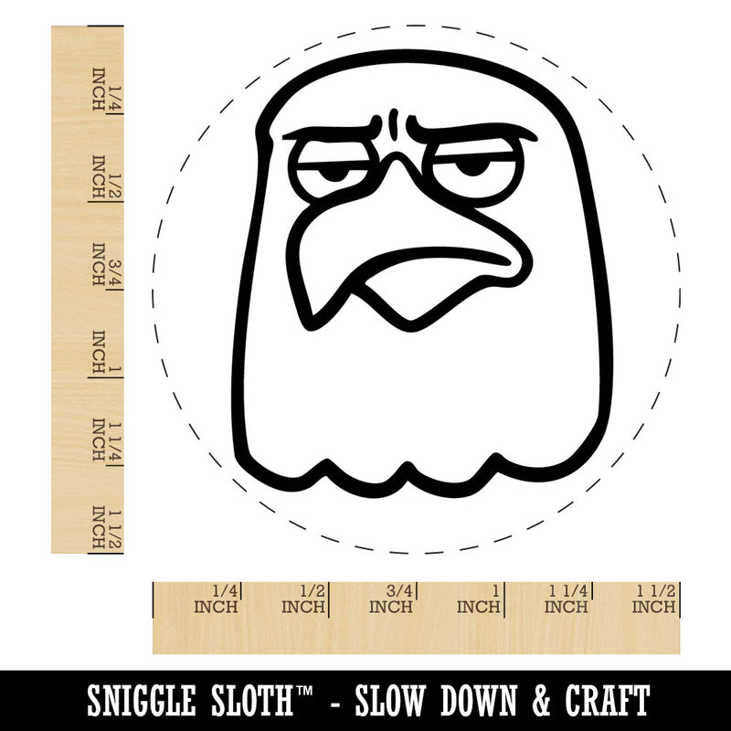 Disappointed Bald Eagle Frown America Self-Inking Rubber Stamp for Stamping Ink Stamper Crafting Planners