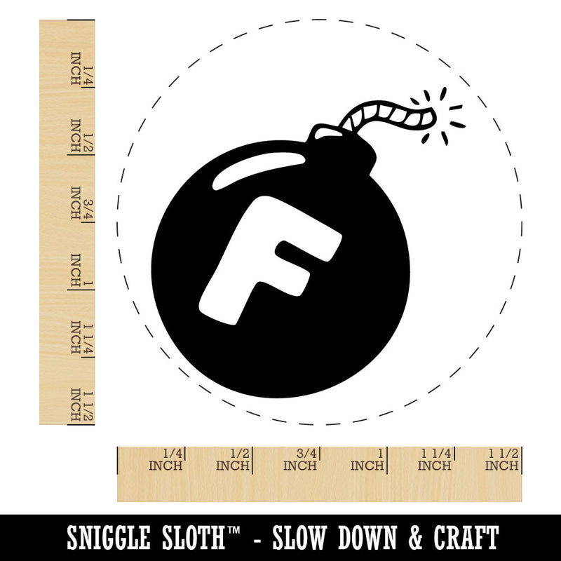 F Bomb Funny Curse Profanity Self-Inking Rubber Stamp for Stamping Ink Stamper Crafting Planners