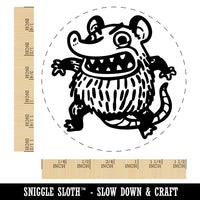 Feral Opossum Cartoon Trouble Creature Self-Inking Rubber Stamp for Stamping Ink Stamper Crafting Planners