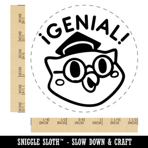 Genial Spanish Brilliant Scholar Owl Bird Teacher Stamp Self-Inking Rubber Stamp for Stamping Ink Stamper