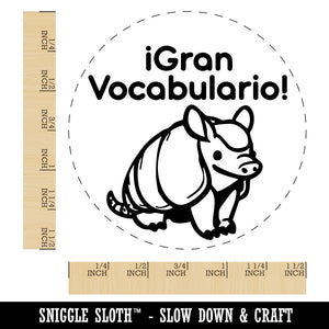 Gran Vocabulario Spanish Great Vocabulary Armadillo Teacher Stamp Self-Inking Rubber Stamp for Stamping Ink Stamper