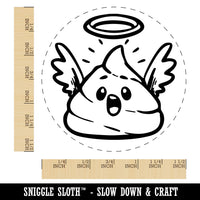 Holy Crap Funny Poop Silly Reaction Angel Halo Self-Inking Rubber Stamp for Stamping Ink Stamper Crafting Planners