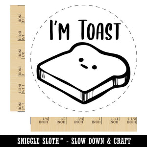 I'm Toast Funny Bread Concerned Self-Inking Rubber Stamp for Stamping Ink Stamper Crafting Planners