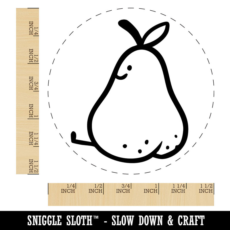 Juicy Pear Butt Cute Fruit Self-Inking Rubber Stamp for Stamping Ink Stamper Crafting Planners