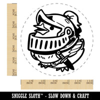 Knight Bird Medieval Armor Funny Cute Self-Inking Rubber Stamp for Stamping Ink Stamper Crafting Planners