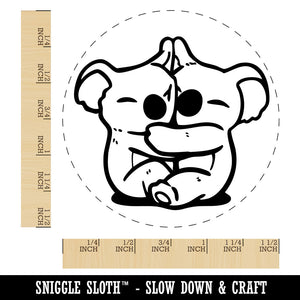 Koalas Hugging Cute Love Self-Inking Rubber Stamp for Stamping Ink Stamper Crafting Planners